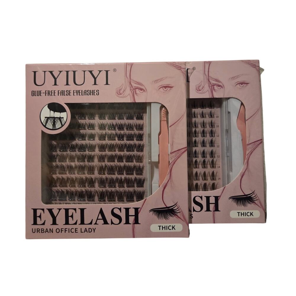 UYIUYI Glue-Free Natural Individual Cluster Lashes Kit 2 Pack - New
